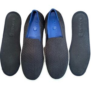 Rothy’s Honeycomb, Round Toe, Slip On Sneakers In Black, Size 9.5